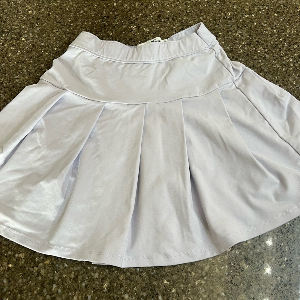 Hollister Light Purple Pleated Skater Skirt Size XS Mini Stretch Summer Beach